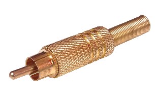 22. RCA Male Connector Metal Gold